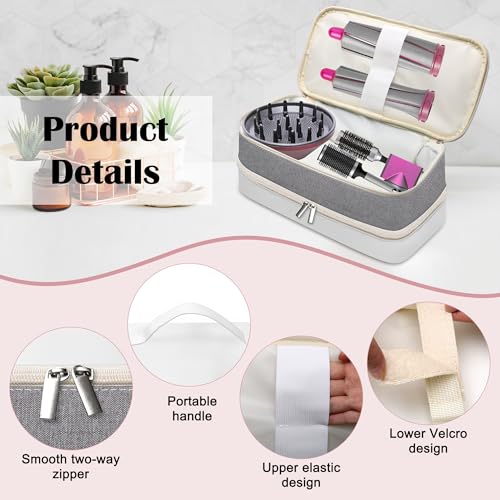 Case Compatible with Shark Flex Style, Travel Case for Dyson Airwrap Hair Tools Travel Bag, Suitable for Daily Finishing Double Structure Portable Tote Bag
