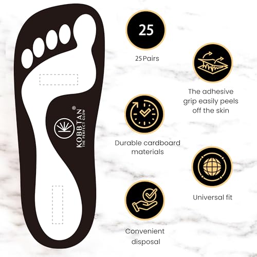 Spray Tan Feet Pads 25Pairs Disposable & Economic for Spray tanning,Use in Tanning booth,Sunless Tanning at Home or Beauty Salon-Non Slip-Comfortable-Hygienic-Ultra Bronzing (Black)