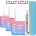 Professional Gel Nail Polish Remover Kit (3 Pack) with Files & Pushers