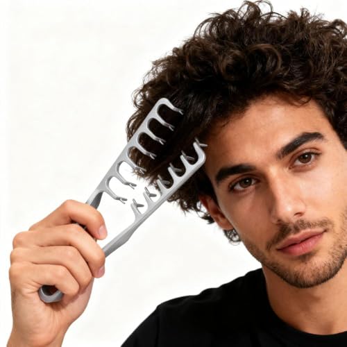YRAKOZIN 2 Pack Wide & Fine Tooth Texture Comb for All Hair Types, Pink & Green