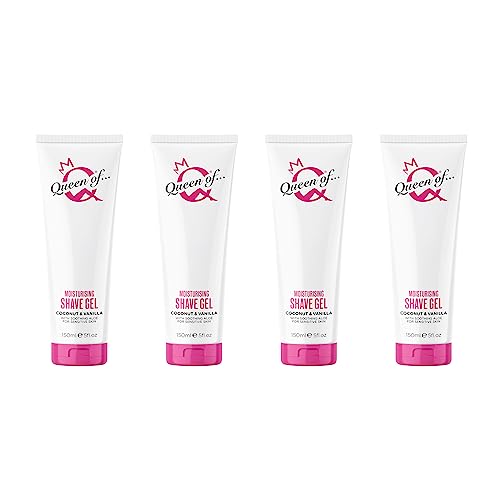 Queen of Ooh la la! Sensitive Moisturising Coconut and Vanilla Shaving Gel For Women 150ml QUAD PACK