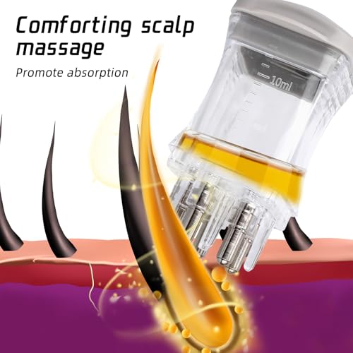 Hair Serum Applicator Bottle with Scalp Massager (2-Pack)