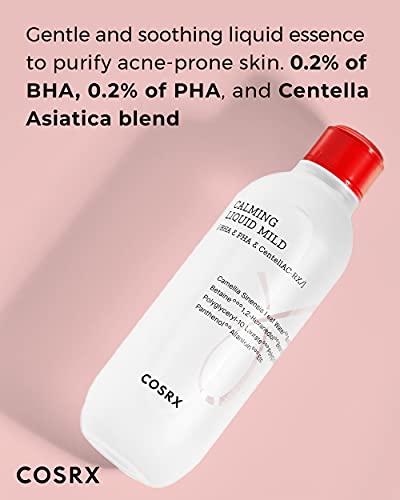 COSRX AC Collection Acne Calming Liquid Intensive, 4.22 fl.oz / 125ml | AHA, BHA Toner for Acne Prone Skin, Animal Testing Free, Parabens Free, Korean Skin Care