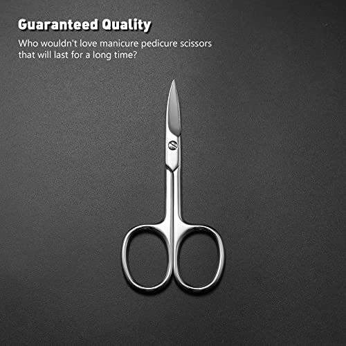 BEZOX Stainless Steel Curved Nail Scissors for Thick Toenails & Fingernails