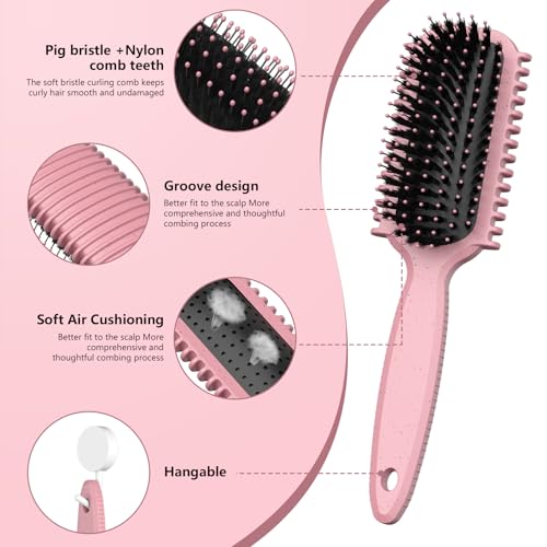 Curl Defining Brush Set - 4pc Hair Comb Kit for Curly Hair