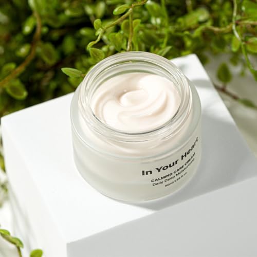 In Your Heart Calming Care Cream ? Sensitive Skin Moisturizer with Centella, Heartleaf, Tea Tree ? Fragrance-Free, Made in Korea, 50ml