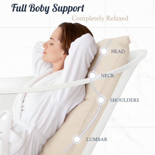 Luxury Bathtub Pillow with Neck & Back Support