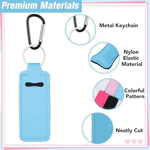 Pengxiaomei Chapsticks Holder Keychain for Lipstick Marble Lip Balm Holder for Lipstick, Stocking Stuffers for Women