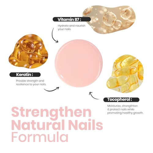 Beetles Nail Concealer 2-in-1 Light Pink Jelly Nail Polish for Strength & Growth - Pink Jelly