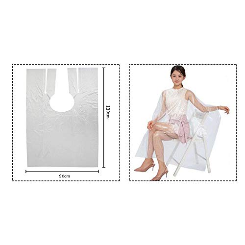 100 Pcs Disposable Hair Cutting Capes, 51x36 inch Waterproof
