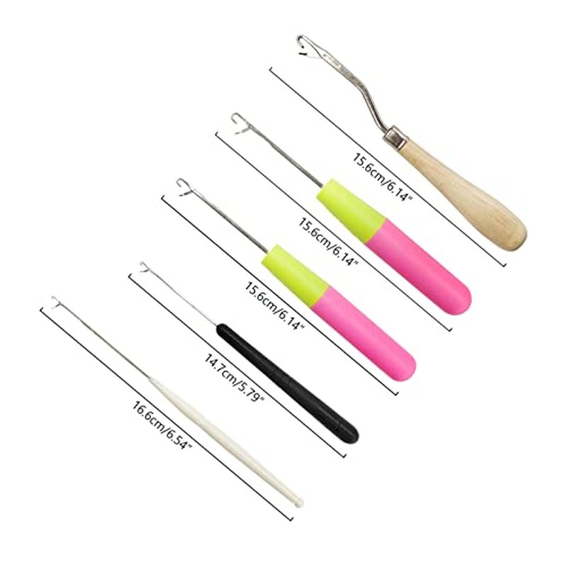 5-Piece Latch Hook Set - Various Sizes Crochet Hooks