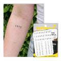 DIY Number Temporary Tattoos - Waterproof, Plant-Based, Lasts 1-2 Weeks