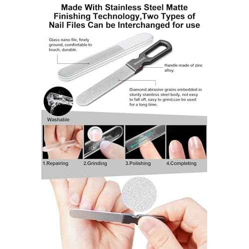 Nail Clippers with Catcher ? No Splash Nail Cutters Fingernail and toenail Clippers for Thick Nail£¬ Stainless Steel Fingernail Cutter for Men Women£¬Custom Flannelette Bag Storage