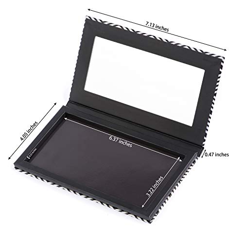 Allwon Magnetic Makeup Palette Black with Mirror & 20 Metal Stickers