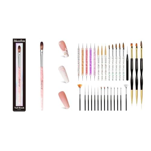 MelodySusie Kolinsky Acrylic Nail Brush and MelodySusie 31Pcs Nail Art Brushes