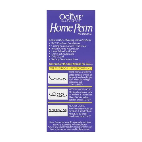 Ogilvie Salon Styles Home Perm Kit for Color Treated & Thin Hair