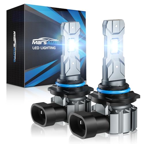 Marsauto M1S 9005/HB3 Bulbs 2024, 24000LM Super Bright, 6000K Cool White 9005/HB3 Fog Light Bulbs, 3min Plug and Play, IP68, Pack of 2