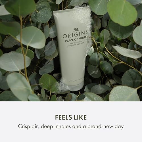 Origins Peace of Mind Daily Body Wash | Cleanses Skin & Awakens Your Senses| With Our Signature Scent of Peppermint, Basil and Eucalyptus, 6.7 Fl Oz