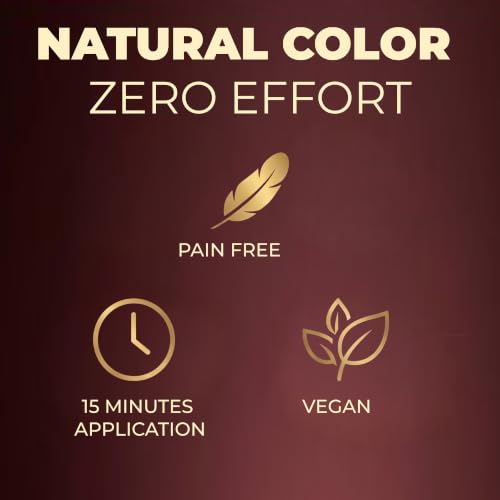 MinaiBrow Henna Hair Tint Kit - 30 Applications, Dark Brown