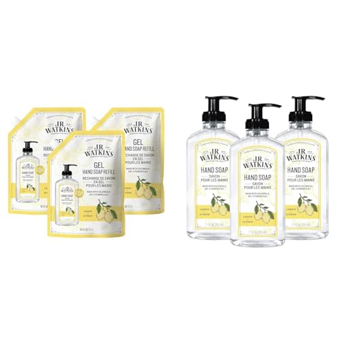 J.R. Watkins Lemon Hand Soap Refill & Dispenser, 3 Pack