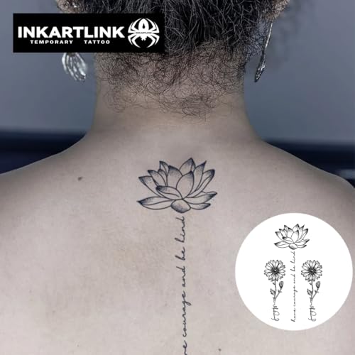 INKARTLINK Semi-Permanent Waterproof Tattoo Stickers Sunflower