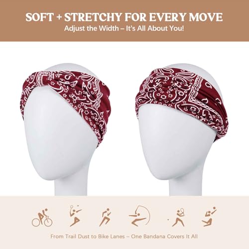 Wide No-Slip Headband for Women - Soft & Sweat-Absorbent