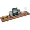 AquaTeak 30" Teak Bathtub Caddy with Book & Tablet Stand