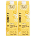 The Honest Company 2-in-1 Cleansing Shampoo Body Wash Refill Carton, Gentle for Baby, Naturally Derived, Tear-free, Hypoallergenic, Citrus Vanilla Refresh, 32 fl oz, (Pack of 2)