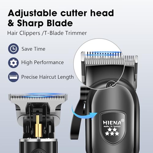 HIENA PRO Professional Hair Clippers Set for Men - Cordless & Rechargeable