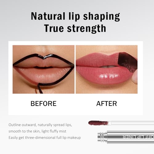 4Pcs Peel Off Lip Liner Set - 24H Waterproof Matte