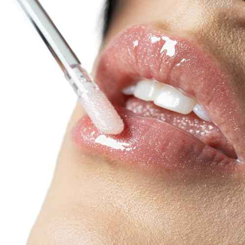 Palladio Lip Glaze Serum, Hydrating Lip Gloss with Peptides & Hyaluronic Acid for Plump, Smooth, and Nourished Lips ? Vegan, High-Shine, Non-Sticky Finish (Rose Sorbet)
