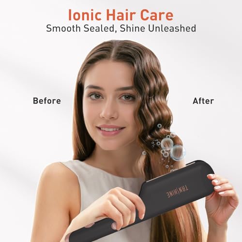 TANSHINE 1.25 Inch Dual Barrel Curling Iron for Beach Waves
