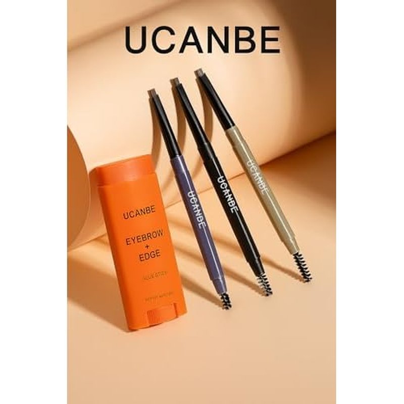 UCANBE Eyebrow Pen - Eyebrow Pencil 3-in-1 Eye Brow Pencils for Women & brow glue,waterproof eyebrow pencil,eye brow gel,Long-Lasting Dual-Sided Brow Pencil with 3 Types Tips,02Light Brown