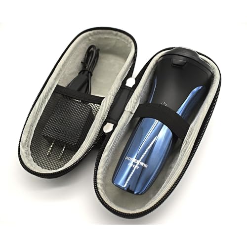 Hard Travel Case for Braun Series 1/Series3/ Series 5/ Series 7/ Series 9 Philips Series S1000/S3000/S5000/S7000/S9000 Razor Shaver,JISULIFE Handheld Fan Pro1S/ F8X/F8/FA55 (Black zipper tape)