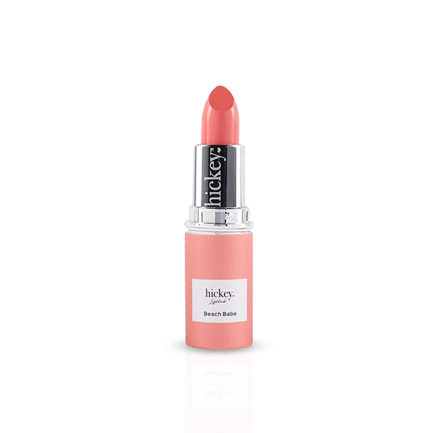 Hickey Lipstick Organic Beach Babe Coral Refill Lipstick - Moisturizing And Long Lasting Lipstick for Women - Gluten Free, Vegan Lipstick - Highly Pigmented Lipstick With Velvet Finish