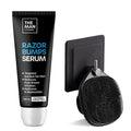 The Man Razor Bumps Serum & Silicone Face Scrubber with Hook - Bundle