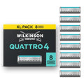 Wilkinson Sword Quattro Titanium Sensitive Razor Blades - Pack of 8 Blades