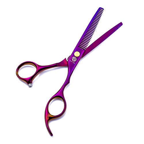 Purple Dragon 6.0" Hair Cutting Scissors Set with Razor