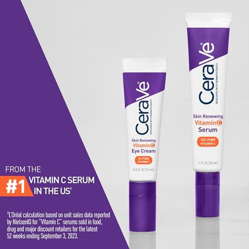 CeraVe Vitamin C Eye Cream - Dark Circles & Puffiness, 0.5 oz