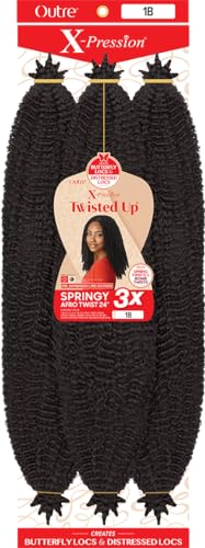Outre X-Pression Twisted Up 24" Springy Afro Twist Crochet Hair