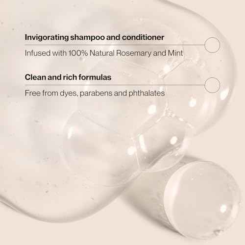 Suave Shampoo and Conditioner Set, Rosemary & Mint - Invigorating Rosemary Mint Clarifying Shampoo & Conditioner, Hair Strengthening, Scented, 12.6 Oz Ea (2 Piece Set)