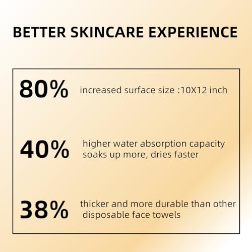 Ditoi Face Towels, Disposable Black Paper Towels, Light Exfoliation for Oily Skin,Facial Towels XL for Makeup Remover & Skincare,10"¡¿12", 50 Count