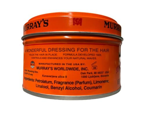 Murray's Superior Hair Dressing Pomade 3 oz. per Jar (2 Pack)