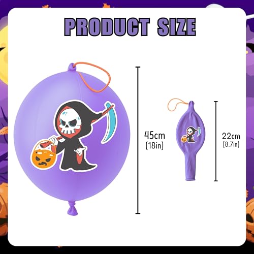 Halloween Party Favors 72 Pc Set - 48 Tattoos & 24 Punch Balloons