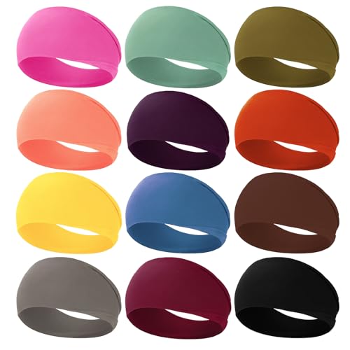 Wide Workout Headband for Women Non-Slip Sweat Bands