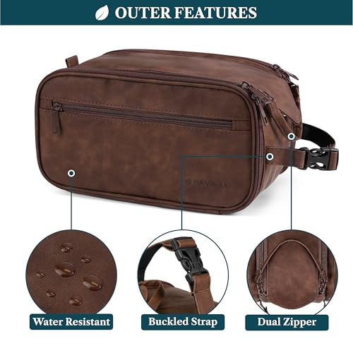 PAVILIA Extra Large Toiletry Bag for Men - Water Resistant Dopp Kit