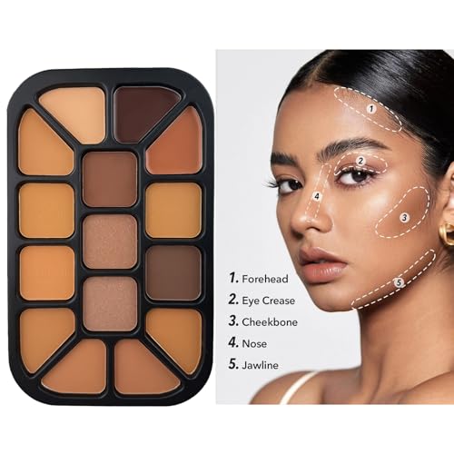 15-Shade Contour Palette - Matte & Shimmer Makeup Kit