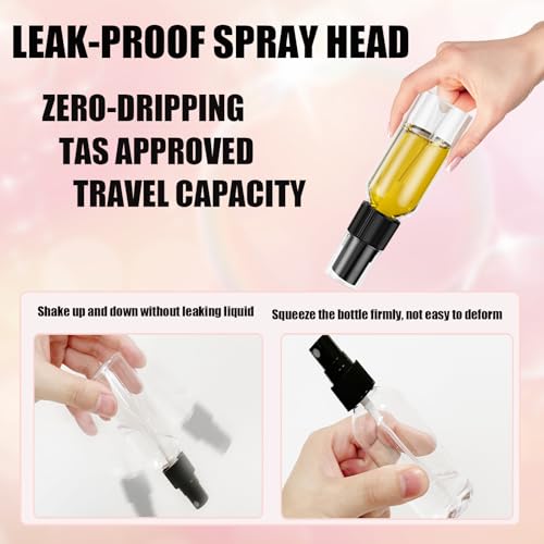 100 Pack 2oz Fine Mist Spray Bottles - Refillable Travel Containers