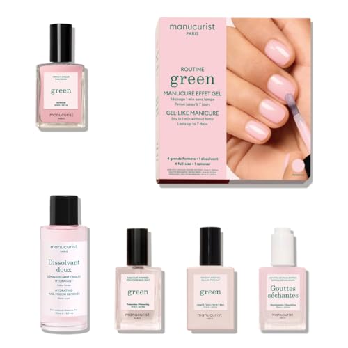 Manucurist Hortencia Vegan Nail Polish Set - Sheer Pink Manicure Kit