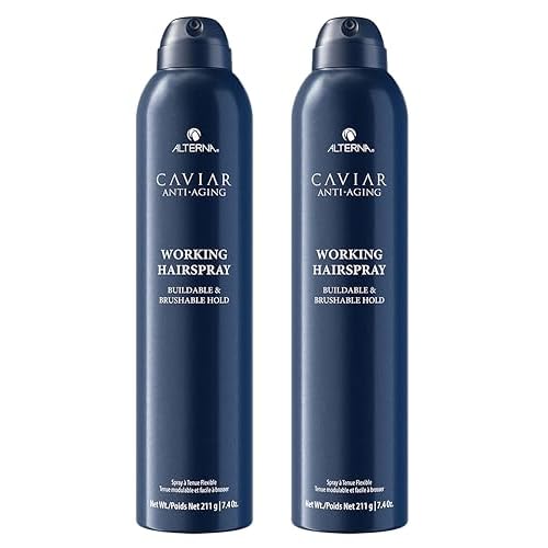 Alterna CAVIAR Anti-Aging Working Hairspray | Buildable, Brushable Hold | Helps Control Frizz & Adds Shine | Sulfate Free